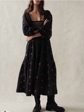 Free people Dahlia Embroidered Maxi Dress